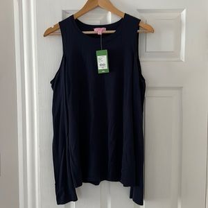 Lilly Pulitzer Cold shoulder Long sleeve top. New with tags. Medium